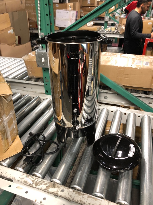 Photo 1 of * used * not functional * sold for parts * 
Megachef Stainless Steel Coffee Urn (50 Cup) Large 50 Cup
