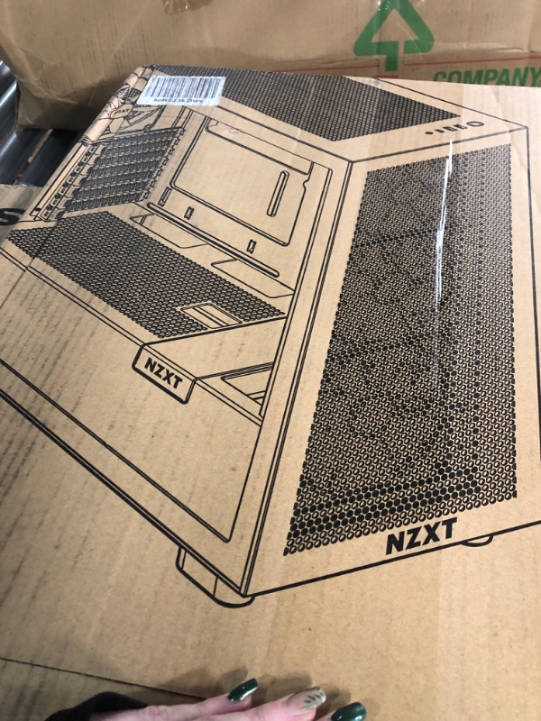 Photo 4 of NZXT H7 Flow RGB CM-H71FB-R1 - Compact ATX Mid-Tower PC Gaming Case – High Airflow Perforated Front Panel – Tempered Glass Side Panel – 3 x F140 RGB Core Fans Included – 360mm Radiator Support – Black H7 Flow RGB fan Black