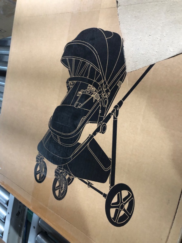 Photo 5 of ***USED - POSSIBLY MISSING PARTS***
Mompush Wiz 2-in-1 Baby Stroller with Bassinet Mode - Foldable - Black