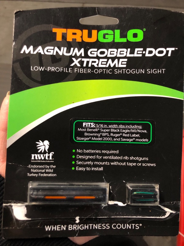 Photo 2 of TRUGLO Magnum Gobble Dot 3-Dot Xtreme Series Sights for Ventilated Rib Guns, Red/Green TG941XD (5/16" Rib Width, Standard)