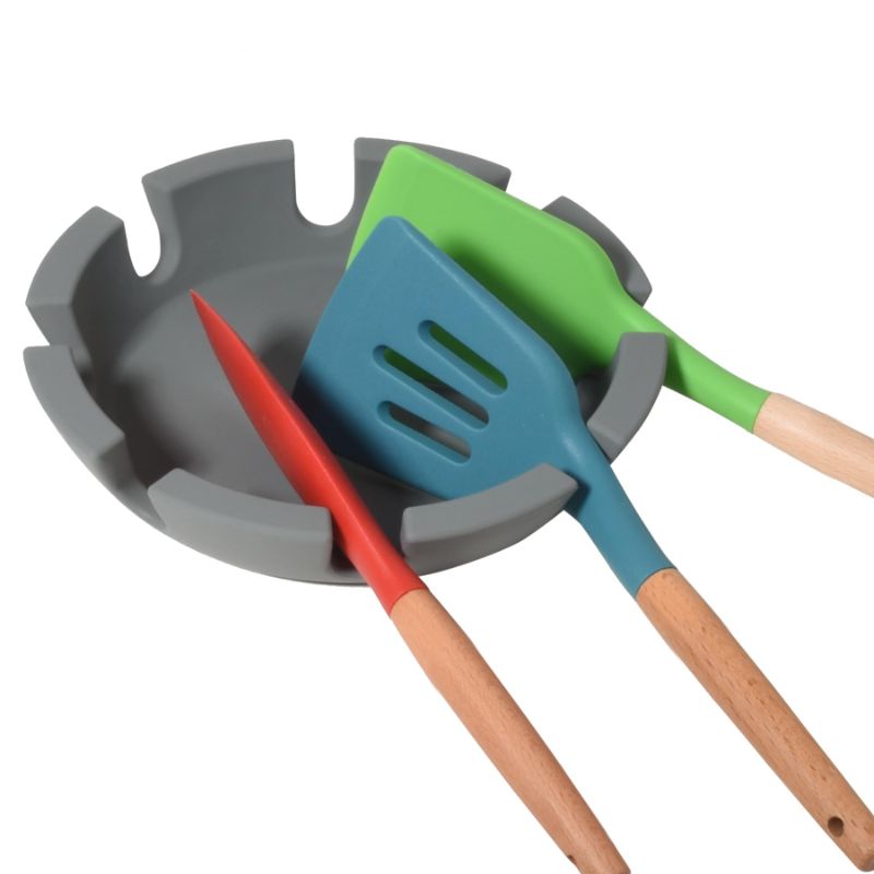 Photo 1 of Large Silicone Multi-Spoon Rest (Grey)