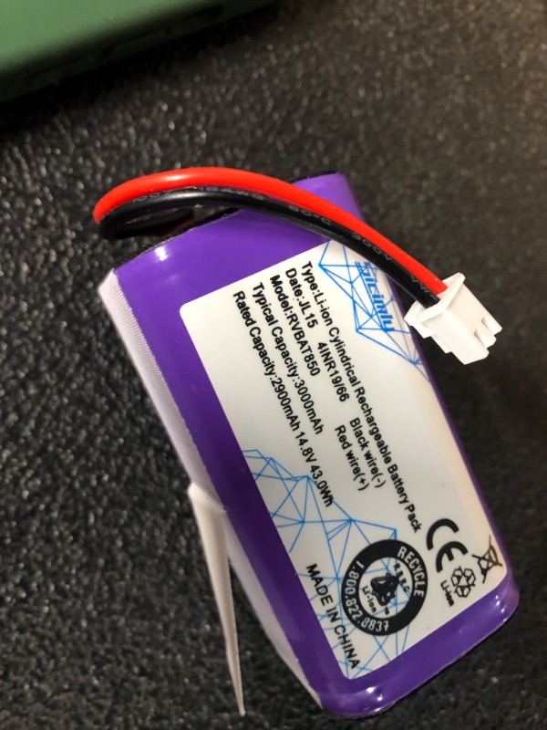 Photo 2 of Sicimly 3000mAh Replacement RVBAT850 Batterry for Shark Ion RV850 R85 R87 S87 AV752 AV751 RV761 RV850C RV850BRN RV851WV RV871 RV700N RV720N RV1000S RV101AE Series Robot Vacuum Cleaners?2 Prongs?