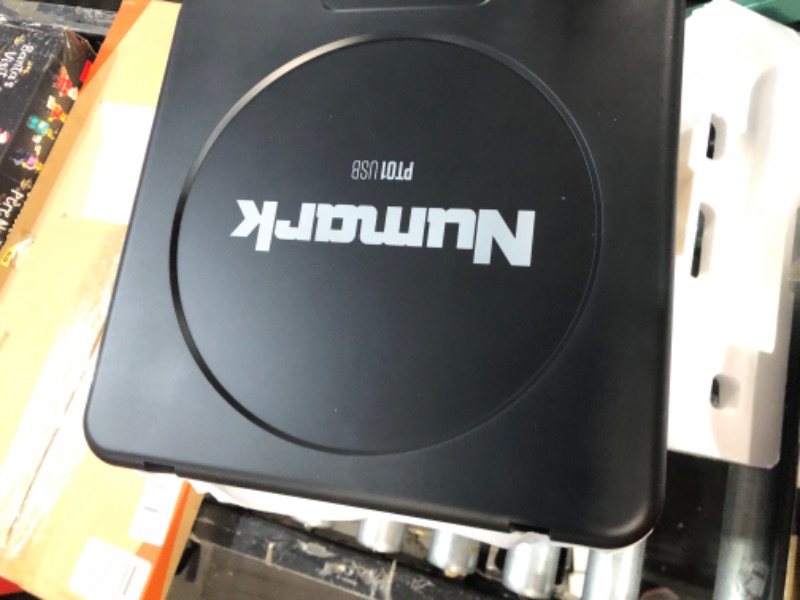 Photo 1 of Numark PT01USB | Portable Vinyl-Archiving Turntable for 33 1/3, 45, & 78 RPM Records & M2-2-Channel Scratch DJ Mixer, 