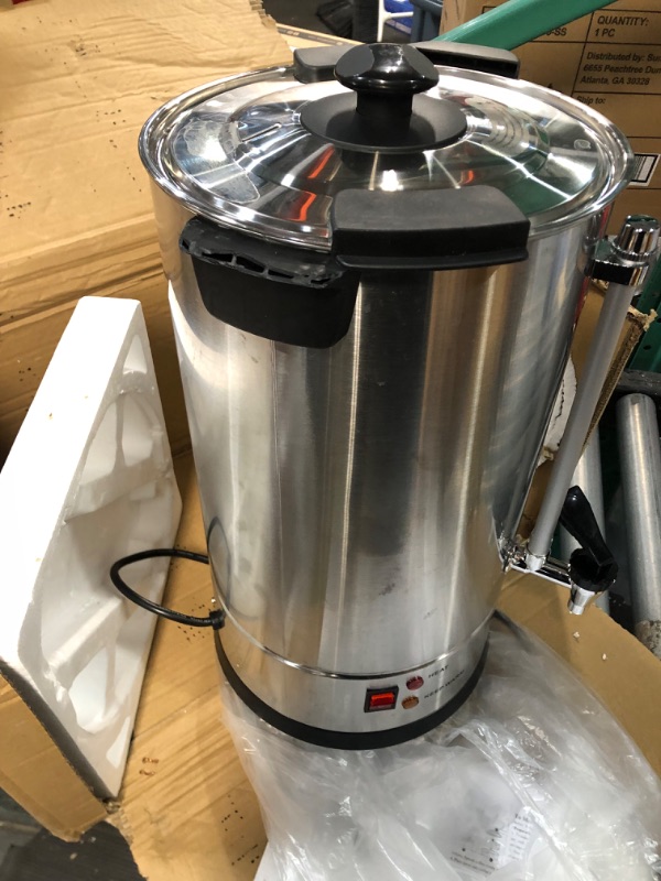 Photo 2 of ***USED - DIRTY - UNABLE TO TEST***
Commercial Stainless Steel Coffee Urns 100cups, 16L Capacity (16L)