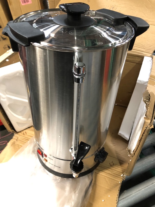 Photo 4 of ***USED - DIRTY - UNABLE TO TEST***
Commercial Stainless Steel Coffee Urns 100cups, 16L Capacity (16L)