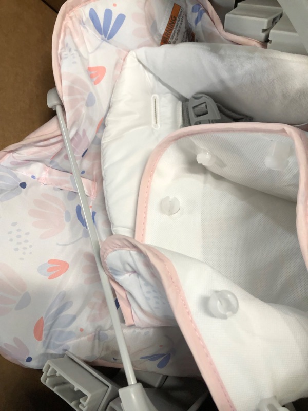 Photo 3 of BOX HAS DAMAGE*********
Ingenuity Keep Cozy 3-in-1 Grow with Me Vibrating Baby Bouncer Seat & Infant to Toddler Rocker - Burst (Pink), Newborn and up