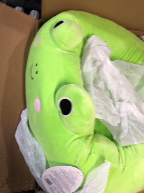 Photo 3 of Squishmallows 24-Inch Wendy Frog Pet Bed - Medium Ultrasoft Official Squishmallows Plush Pet Bed Wendy The Frog Medium 24”x24”