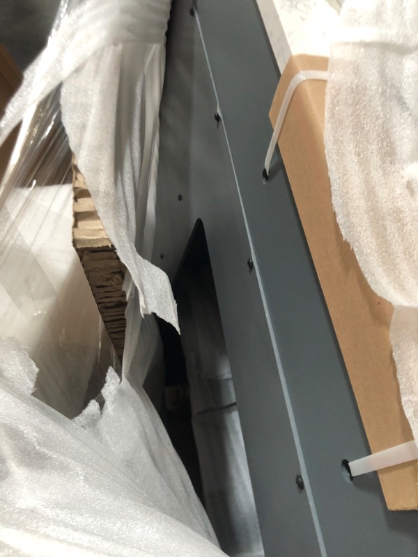 Photo 1 of allen + roth Brookview 30-in Slate Blue Undermount Single Sink Bathroom Vanity with Carrara Engineered Marble Top
