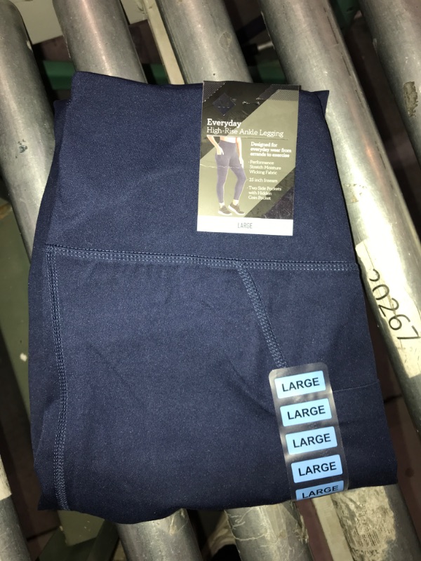 Photo 1 of (READ NOTES) MEMBERS MARK  HIGH-RISE ANKLE LEGGINGS BLUE LARGE 