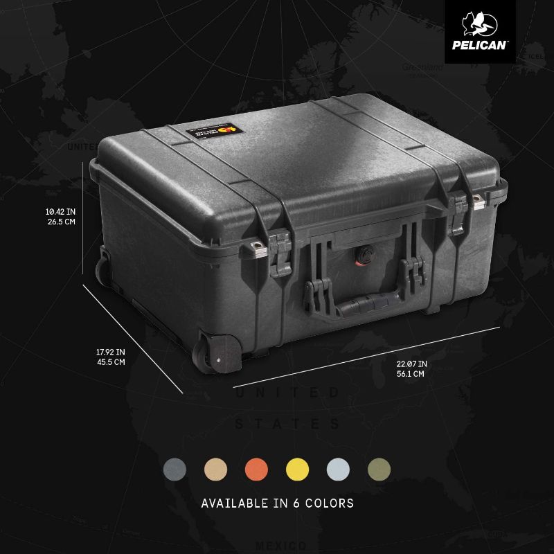 Photo 1 of (READ NOTES) Pelican 1560 Case With Foam (Black) Black With Foam
