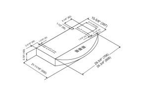 Photo 5 of (READ NOTES) KOBE CHX3836SQBD-3 Brillia 36-inch Ductless Under Cabinet Range Hood, 3-Speed, 400 CFM, LED Lights, Baffle Filters