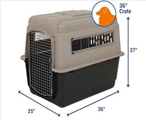 Photo 3 of (READ NOTES) Petmate Ultra Vari Dog Kennel for Medium to Large Dogs (Durable, Heavy Duty Dog Travel Crate, Made with Recycled Materials, 36 in. Long) 50 to 70 lbs TAUPE/BLACK 36"