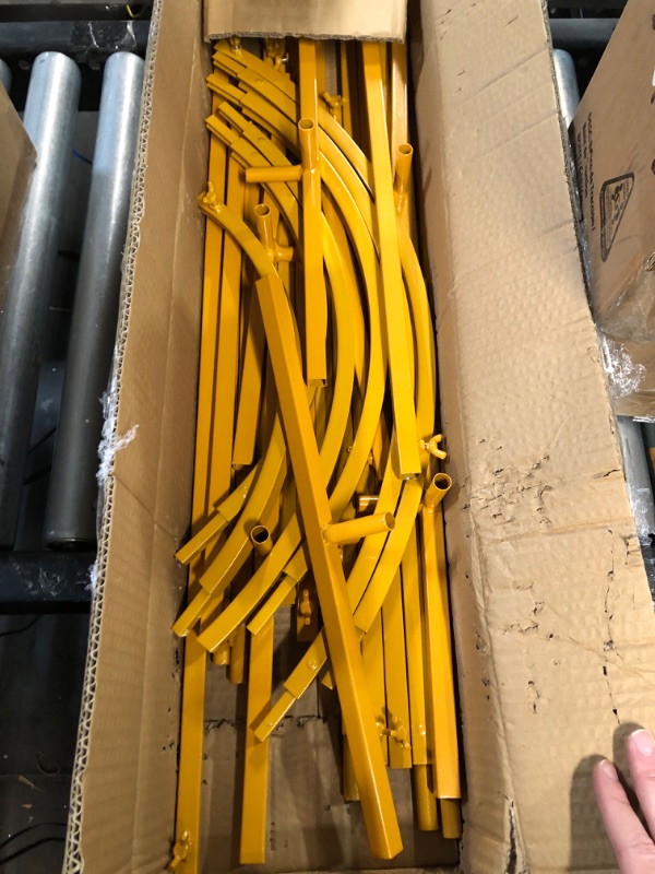 Photo 1 of (READ NOTES) Doingart Metal Wedding Arch, Set of 3 Backdrop Stand for Wedding, Bridal, Indoor Outdoor Party Decoration (Yellow)
