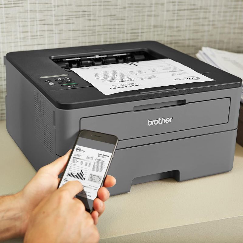 Photo 3 of (READ NOTES/) Brother HLL2305W Compact Mono Laser Single Function Printer with Wireless and Mobile Device Printing (RHLL2305W) (Renewed) Renewed: HLL2305W (Wireless)