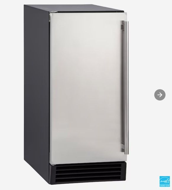 Photo 1 of (READ NOTES) Maxx Ice 65-lb Reversible Door Freestanding/Built-In For Commercial Use Cubed Ice Maker (Stainless Steel) ENERGY STAR
