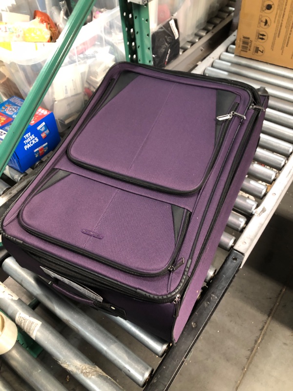 Photo 2 of (READ NOTES) U.S. Traveler Aviron Bay Expandable Softside Luggage with Spinner Wheels, Purple, 2-Piece Set (23/31) 2-Piece Set (23/31) Purple