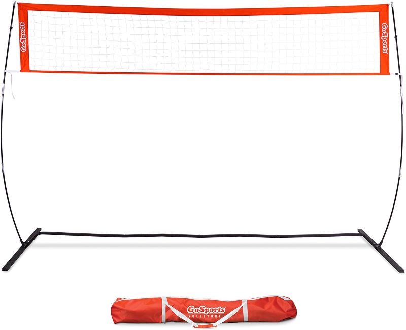 Photo 1 of (READ NOTES) GoSports Freestanding Volleyball Training Net for Indoor or Outdoor Use - Instant Setup and Height Adjustable - 12 ft or 20 ft Sizes
