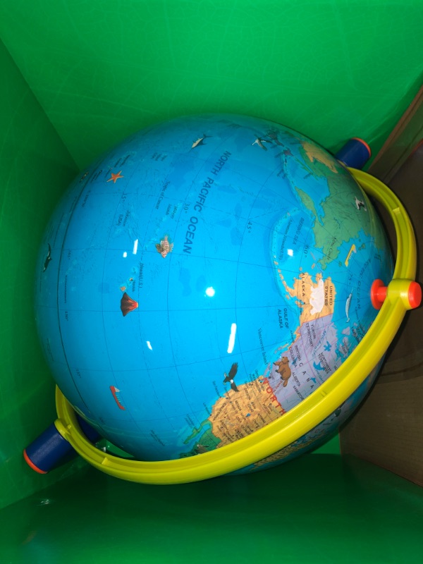 Photo 1 of (READ NOTES) Educational Insights GeoSafari Jr. Talking Interactive Globe with Talking Pen for Kids, Featuring Bindi Irwin, Gift for Boys & Girls, Ages 4+
