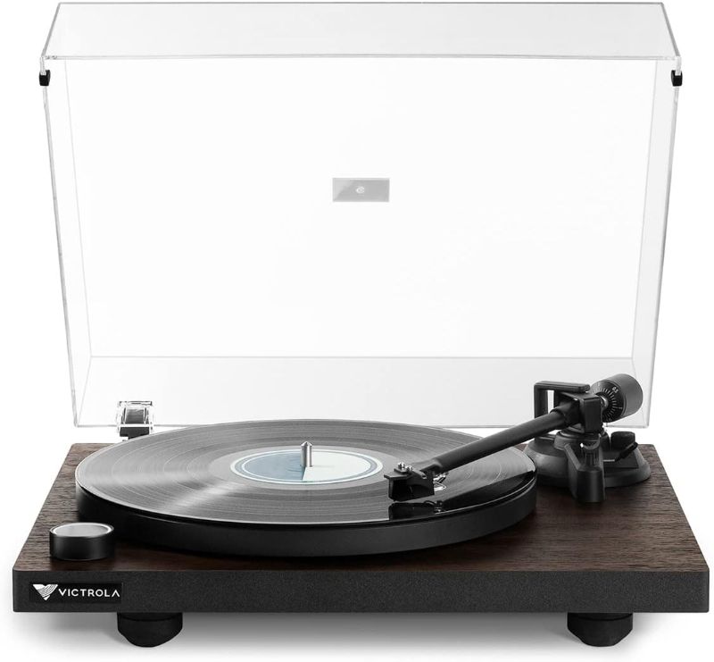 Photo 1 of (READ NOTES) Victrola Premiere Turntable System - Includes T1 Vinyl Record Player & M1 Bookshelf Monitors, Built-In Bluetooth 5.0 Connectivity, Supports 33-1/3 and 45 RPM Vinyl Record, Wireless Music Streaming