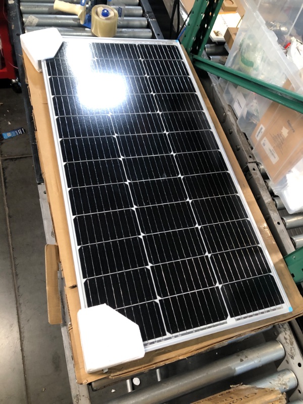 Photo 3 of (READ NOTES) Renogy 1PCS Solar Panels 100 Watt 12 Volt, High-Efficiency Monocrystalline PV Module Power Charger for RV Marine Rooftop Farm Battery and Other Off-Grid Applications, 2-Pack 100W 100W 2-Pack Panels