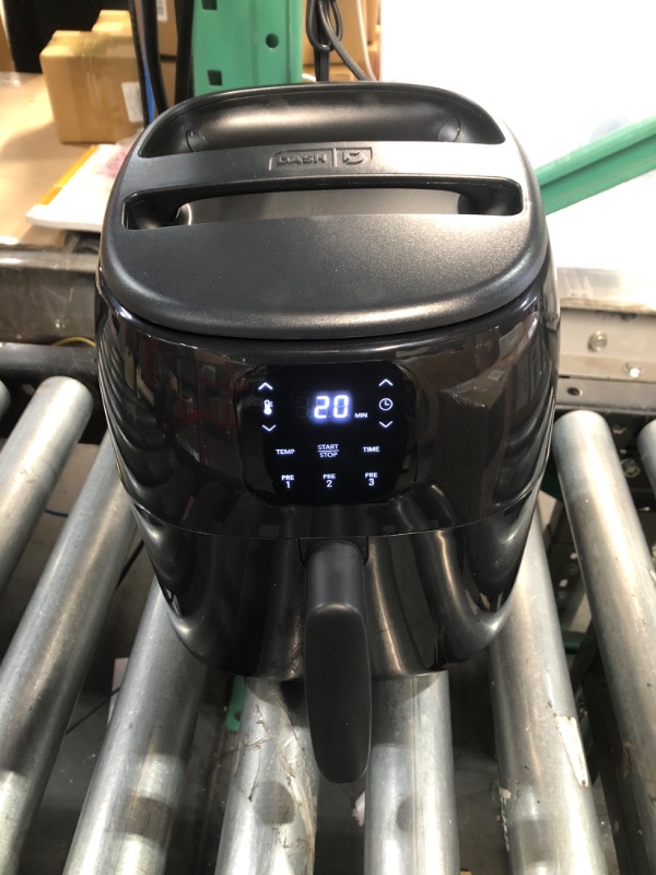 Photo 2 of (READ NOTES) DASH Tasti-Crisp Digital Air Fryer with AirCrisp Technology, Custom Presets, Temperature Control, and Auto Shut Off Feature, 2.6 Quart - Black