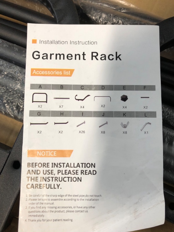 Photo 1 of * used item * see all images *
TORIBIO Garment Rack Free standing Clothes Hanger