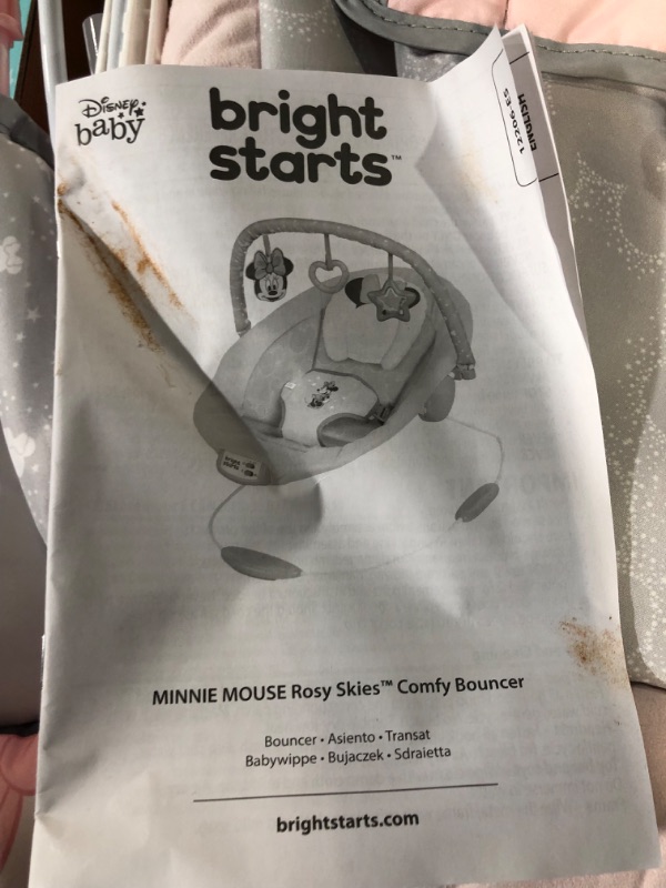 Photo 1 of Bright Starts Minnie Mouse Rosy Skies Cradling Baby Bouncer - Pink