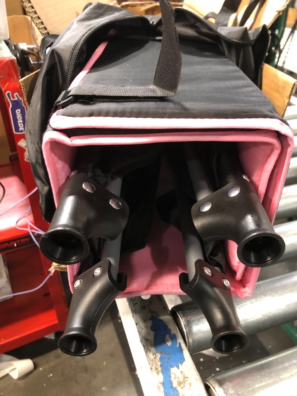 Photo 1 of Dream On Me Nest Portable Play Yard with Carry Bag and Shoulder Strap, Pink