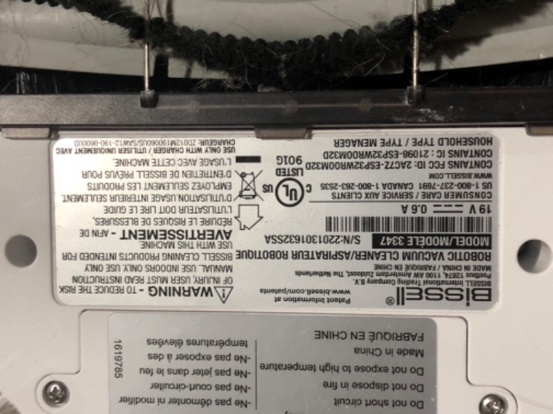 Photo 6 of ***NOT FUNCTIONAL - FOR PARTS ONLY - NONREFUNDABLE - SEE COMMENTS***
Bissell SpinWave Pet Robot, 2-in-1 Wet Mop and Dry Robot Vacuum, WiFi Connected with Structured Navigation, 3347