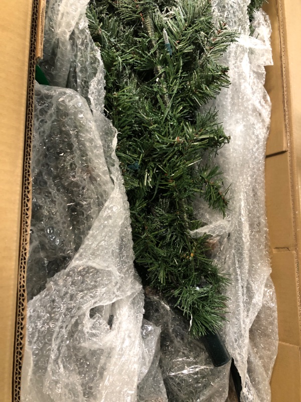 Photo 3 of ***TOP LIGHTS DON'T LIGHT UP - PARTS LIKELY MISSING***
Fraser Hill Farm 9-Feet Pre-Lit Buffalo Fir Slim Artificial Christmas Tree with Warm White LED String Lights,