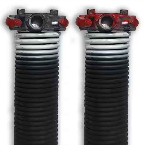 Photo 1 of 0.218 in. Wire x 1.75 in. D x 31 in. L Torsion Springs in White Left and Right Wound Pair for Sectional Garage Doors
