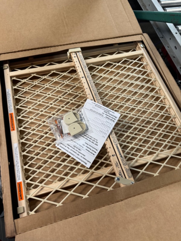 Photo 1 of Evenflo Position and Lock Baby Gate, Pressure-Mounted, Tan