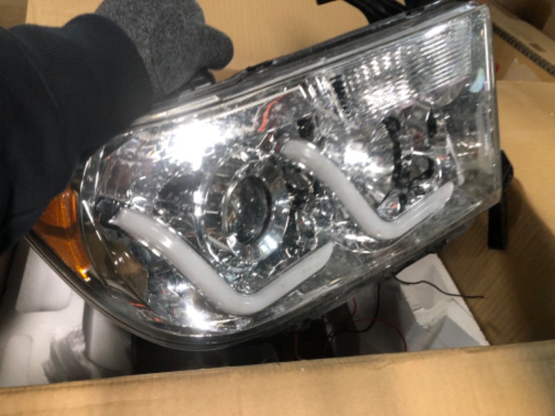 Photo 4 of ALPHAOWLS LED DRL Headlights Assembly Compatible with 2007 2008 2009 2010 2011 2012 2013 Tundra