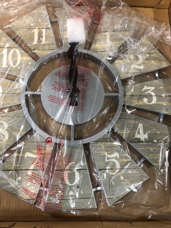 Photo 2 of **NON FUNCTONAL*DOES NOT WORK**
FirsTime & Co.® Gray Numeral Farmhouse Windmill Clock Cool Gray, 24 x 2 x 24 ,