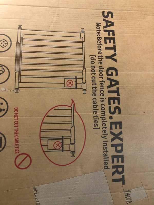 Photo 1 of ZOUTEX 51.18" Extra Tall Cat Gate for Doorway, 29"-40" White