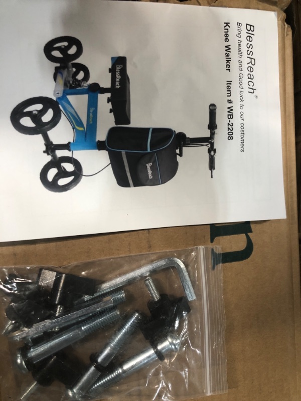 Photo 1 of BlessReach Deluxe Knee Scooter Steerable Knee Walker Wb-2202 Black S