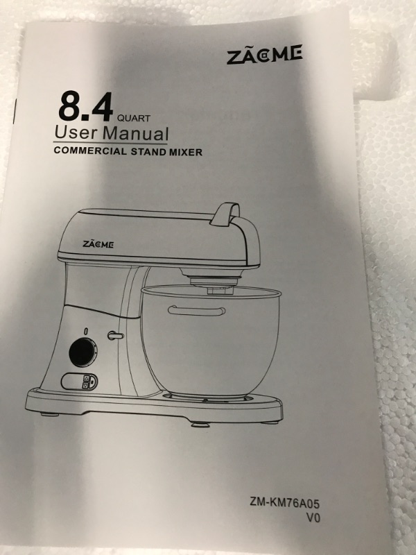 Photo 1 of (READ NOTES) ZACME 8.4QT Commercial Stand Mixer 800W with NSF Certified and Aluminum die casting, Kitchen Electric Mixer Metal Food Mixer with Stainless Steel 8L Bowl, Dough Hook, Whisk and Beater

