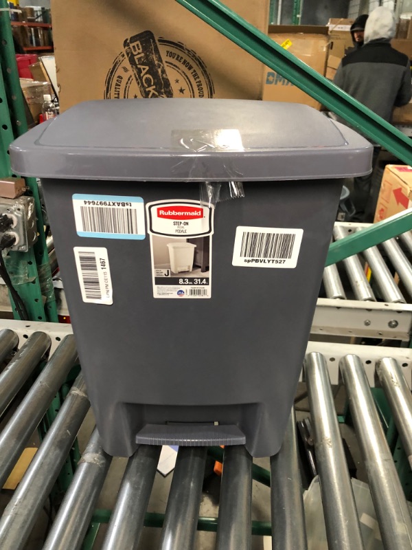 Photo 1 of 8.25-Gal. Step-On Wastebasket [Set of 6]