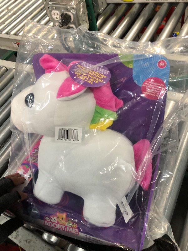 Photo 3 of Adopt Me! Neon Unicorn 12-Inch Light-Up Plush - Soft and Cuddly - Three Light-Up Modes - Directly from The #1 Game, Toys for Kids - Ages 6+