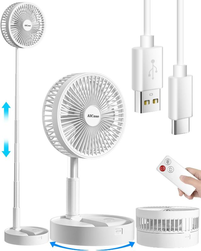 Photo 1 of **PARTS ONLY**  AICase Stand Fan,Folding Portable Telescopic Floor/USB Desk Fan 