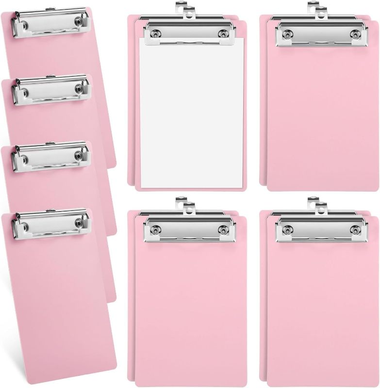 Photo 1 of Faccito 12 Pack Mini Clipboard Small Clipboard, Standard A6 Size 4.7'' x 7.3'' (Blush Pink)