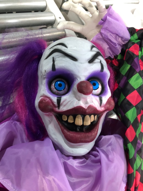 Photo 5 of (Touch and Sound Activated) 64" Animated Clown Halloween Decorations, Halloween 