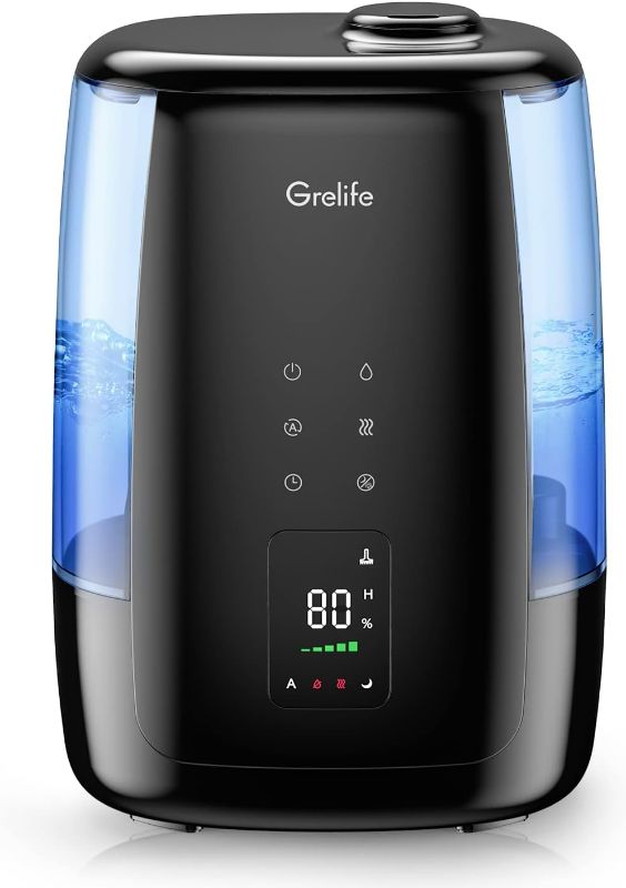 Photo 1 of Humidifiers for Bedroom,Grelife 5L Quiet Warm and Cool Mist Top Fill Air Vaporizer 