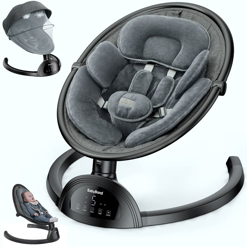 Photo 1 of Baby Swings for Infants, BabyBond Bluetooth Infant Swing with Music Speaker