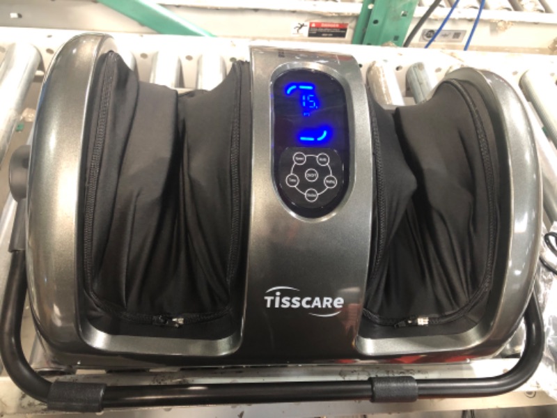 Photo 3 of TISSCARE Shiatsu Massage Foot Massager Machine - Improves Blood Flow Circulation, Gray