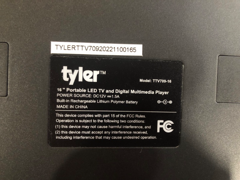 Photo 4 of Tyler 16 Portable TV LCD Monitor Battery Powered Wireless Capability Remote Control