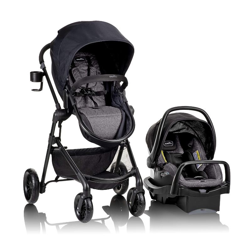 Photo 1 of Evenflo Pivot Modular Travel System with LiteMax Infant Car Seat with Anti-Rebound Bar (Casual Gray)