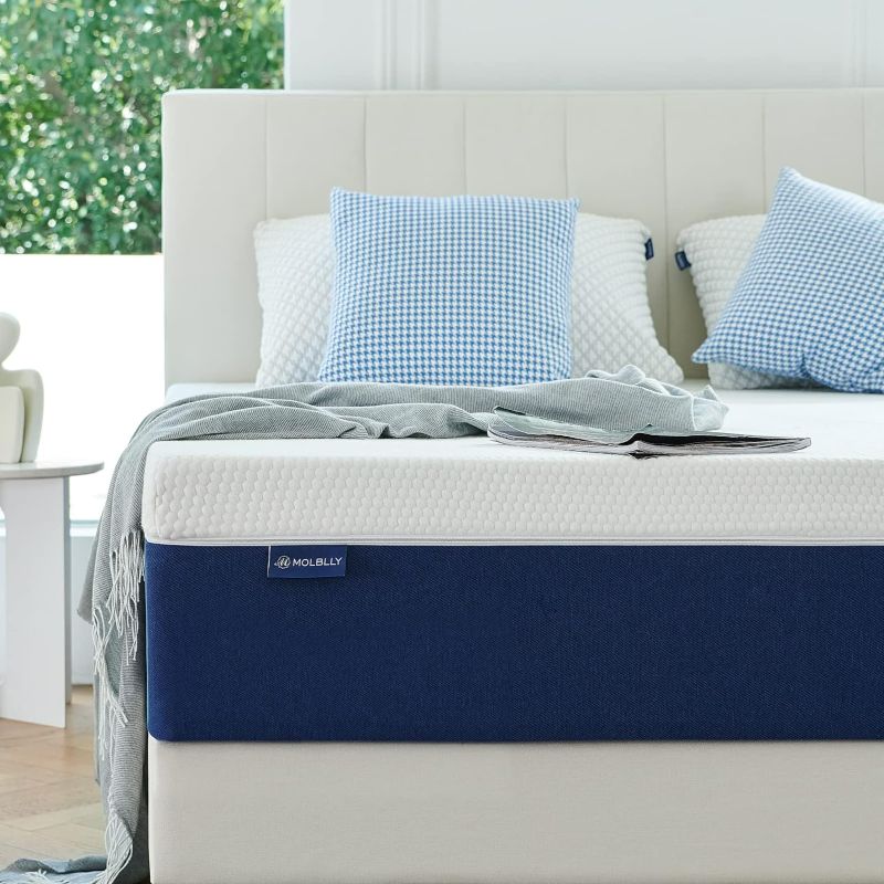 Photo 1 of **SIZE UNKNOWN** Stock photo for reference
Molblly Mattress, 12 inch Gel Memory Foam Mattress with CertiPUR-US Bed Mattress 