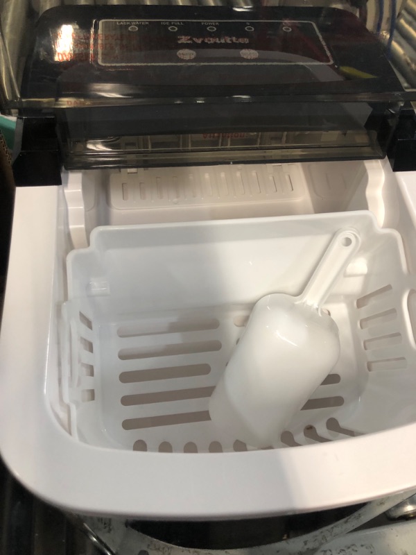 Photo 7 of ***USED AND DIRTY - POWERS ON - UNABLE TO TEST FURTHER***
Portable Countertop Ice Maker Machine - Zvoutte Self-Cleaning 9 Cubes in 8-10 mins, 26 lbs/24 