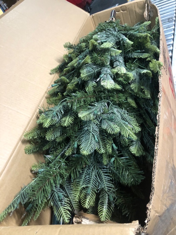 Photo 3 of ***STOCK PHOTO AS REFRENCE- MISSING TOP PART***
Puleo International 7.5 Foot Pre-Lit Fraser Fir Pencil Artificial Christmas Tree with 350 lights